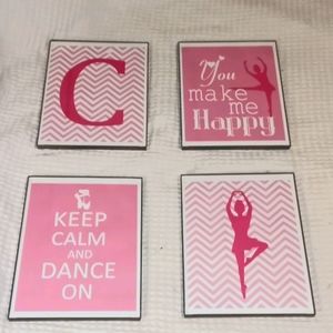 Set of 4 Framed Wall Art 8.5x11💕
